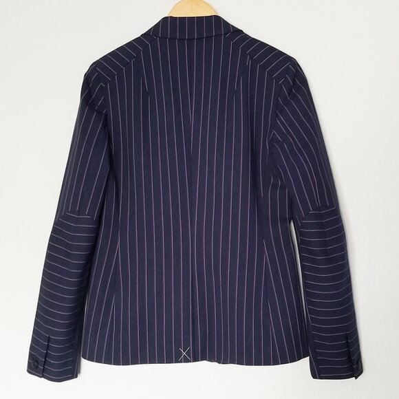 NEW Rag & Bone Navy Stripe Lexington Blazer Size 6 Pinstriped Quiet Luxury $550 - Picture 8 of 16